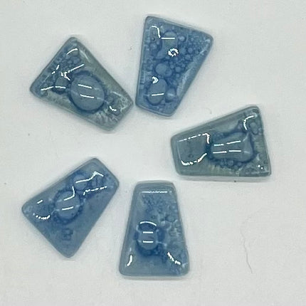 Translucent Baby Blue Bubble Trapeziums