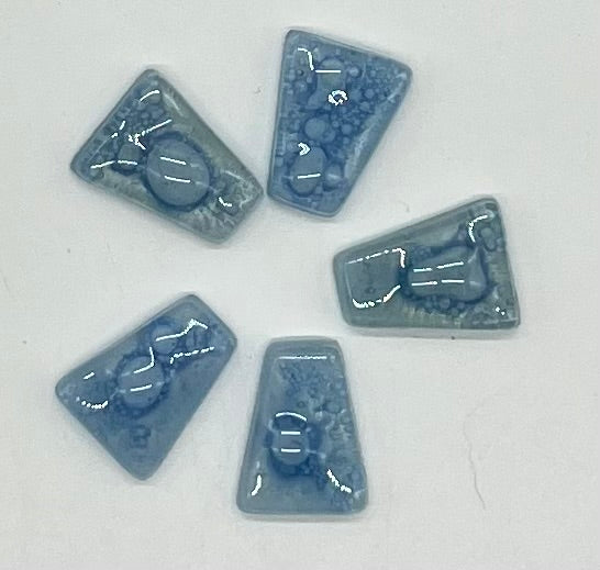 Translucent Baby Blue Bubble Trapeziums