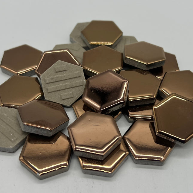 Bronze Ceramic Hexagon