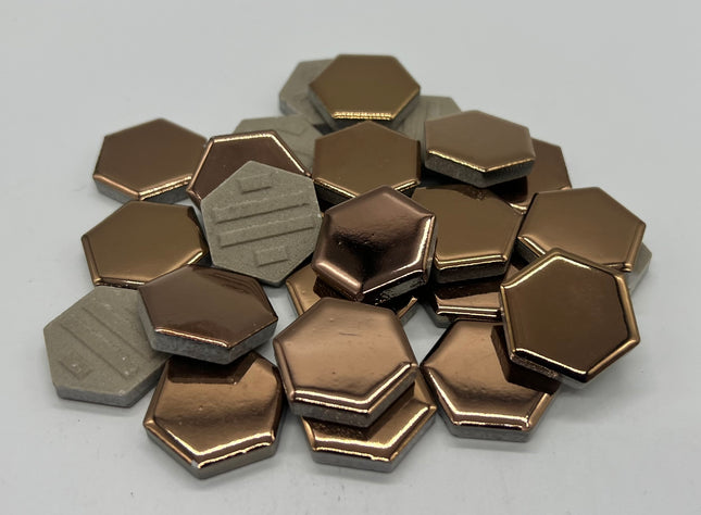 Bronze Ceramic Hexagon