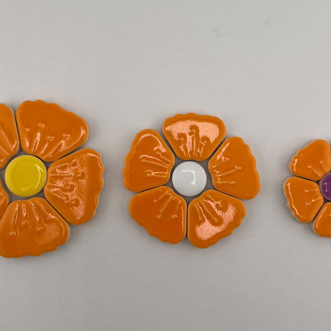 Glossy Floral Orange