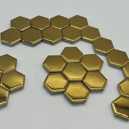 Gold Ceramic Hexagon