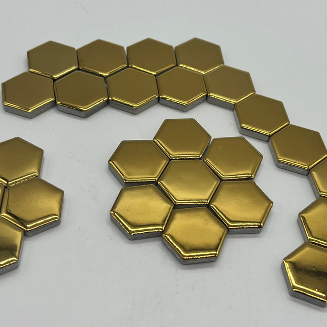 Gold Ceramic Hexagon