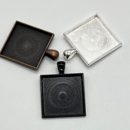 3 x Square Pendants