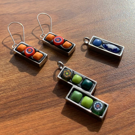 Double Rectangle Earrings