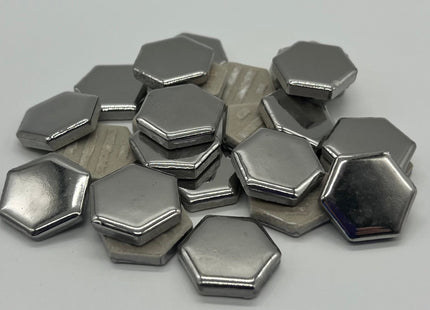Silver Ceramic Hexagon