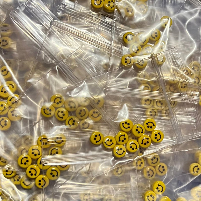 Small Smiley Face Beads